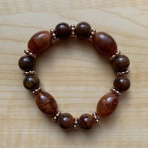 Lot of 2 AVON Nature’s Path Stretch Bracelet brown